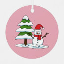Search for snowy christmas tree decorations Snowman