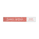 Search for red snowflake return address labels Typography