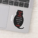 Search for cat person stickers Black and white
