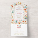Search for elegant blue and orange wedding invitations Wildflowers