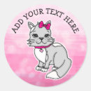 Search for grey and white cat stickers Cartoon