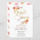 Search for elegant watercolor floral baby shower invitations Gold