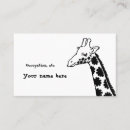 Search for giraffe business cards Wild animal