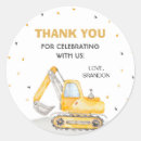 Search for construction invitation stickers Excavator