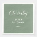 Search for sage green napkins Baby shower