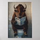 Search for funny bathroom posters Dog on toilet