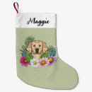 Search for golden retriever christmas stockings Floral