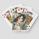 Search for art deco playing cards Lady