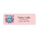 Search for blue octopus return address labels Cute
