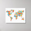 Search for world map canvas prints Cartography