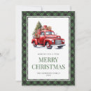 Search for vintage red truck postcards Buffalo plaid