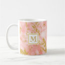 Search for gold and coral mugs Elegant