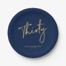 Search for gold and navy blue plates Chic