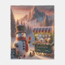 Search for vintage christmas blankets Snowman