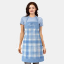Search for blue white plaid aprons Cute