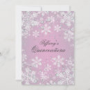 Search for winter wonderland snowflakes invitations Pink