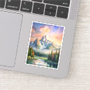 Search for wyoming travel stickers Watercolor