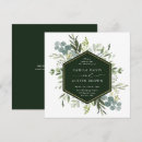 Search for watercolor greenery wedding invitations Dusty blue