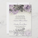 Search for lilac and silver wedding invitations Vintage
