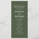 Search for order of service wedding programs Sage green