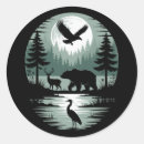 Search for bear deer stickers Rustic woodland