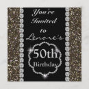 Search for bling 50th birthday invitations Trendy