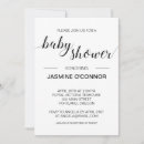 Search for black and white shower invitations Calligraphy