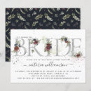 Search for winter floral bridal shower invitations Navy blue