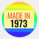 Search for made in 1973 stickers 50 years old