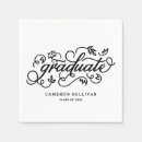 Search for black floral napkins Graduation party