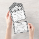 Search for send off wedding invitations Black and white