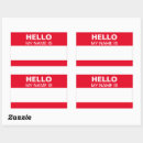 Search for hello my is name tags White