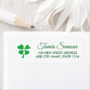 Search for st patrick day return address labels Clover