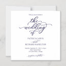 Search for simple navy blue wedding invitations Script
