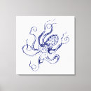 Search for vintage octopus canvas prints Squid