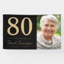 Search for 80th birthday banners Elegant birthday party