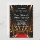 Search for hollywood sweet 16 invitations Red carpet