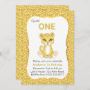 Search for leopard 1st birthday invitations Modern
