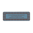 Search for blue brown return address labels Rustic