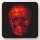 Search for gothic skull coasters Red