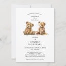 Search for teddy bear twin shower invitations Gender neutral