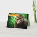 Search for funny gorilla birthday cards Ape