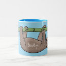 Search for funny sloth illustration mugs Cartoon