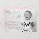 Search for winter onederland pink and silver invitations Baby girl