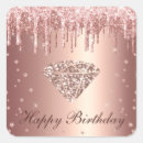 Search for diamond birthday stickers Rose gold