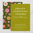 Search for pink flowers bridal shower invitations Cute