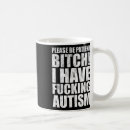 Search for funny autism mugs Asperger syndrome