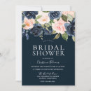 Search for navy and blush bridal shower invitations Floral