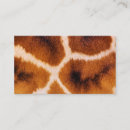 Search for giraffe patterns business cards Giraffes