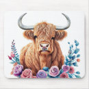 Search for highland cow mousepads Watercolor